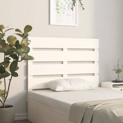 vidaXL Cabecero de cama madera maciza de pino blanco 100x3x80 cm