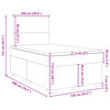 vidaXL Cama box spring con colch&oacute;n terciopelo negro 120x200 cm