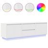vidaXL Mueble de TV con luces LED blanco 160,5x41x50 cm