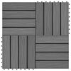 vidaXL Tile de Decking Dise&ntilde;o 3D 11 pcs Gris 30 x 30 cm WPC