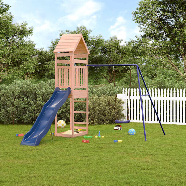 vidaXL Parque infantil de exterior madera maciza Douglas