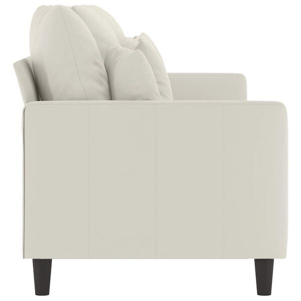 vidaXL Sofá de 3 plazas terciopelo color crema 180 cm