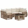 vidaXL Conjunto de sof&aacute;s de jard&iacute;n 7 uds. Beige y blanco crema