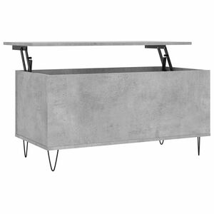 vidaXL Mesa de centro madera contrachapada gris hormig&oacute;n 90x44,5x45 cm