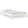 vidaXL Cama apilable de madera pino maciza blanco 90x190 cm