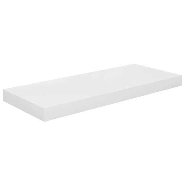 vidaXL Estante flotante de pared blanco brillante MDF 60x23,5x3,8 cm