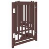 vidaXL Puerta de perros plegable 6 paneles madera abeto marr&oacute;n 300 cm