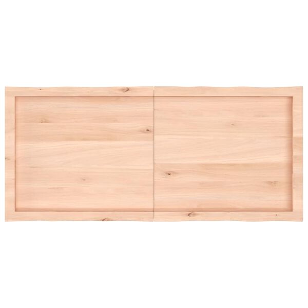 vidaXL Tablero de mesa madera maciza borde natural 120x50x(2-6) cm