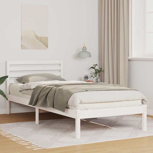 vidaXL Estructura de cama 90 x 220 cm Madera de pino macizo