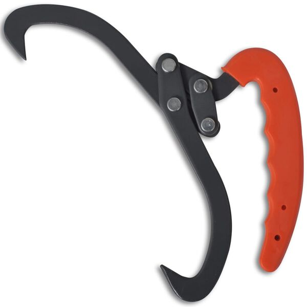 vidaXL Pinzas de troncos de madera con mango 4 unidades PVC