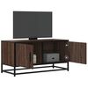 vidaXL Mueble TV metal y madera ingenier&iacute;a marr&oacute;n roble 80x34,5x40 cm