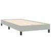 vidaXL Cama box spring con colch&oacute;n terciopelo gris claro 90x220 cm
