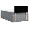 vidaXL Cama box spring con colch&oacute;n tela gris claro 120x200 cm
