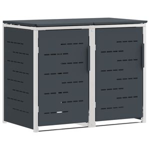 vidaXL Almacenamiento de contenedor con ruedas for 2 Bins 240L