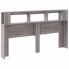 vidaXL Cabecero LED madera ingenier&iacute;a gris Sonoma 180x18,5x103,5 cm