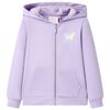 Sudadera infantil con capucha lila 116