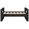 vidaXL Cama para perros madera maciza de pino negro 65,5x50,5x28 cm