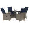vidaXL Conjunto de Comedor de Jardín 5 pcs Gris ratán sintético