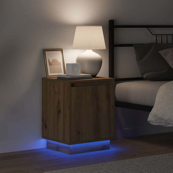 vidaXL Armario de Noche Roble artesanal 39 x 34,5 x 50 cm