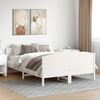 vidaXL Estructura de cama sin colch&oacute;n madera de pino blanca 140x190 cm