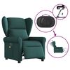 vidaXL Sill&oacute;n reclinable de masaje el&eacute;ctrico tela verde oscuro