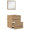 vidaXL Juego de muebles de ba&ntilde;o con caj&oacute;n Marr&oacute;n 41 x 38,5 x 48 cm