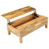vidaXL Mesa de centro de madera maciza de mango 110x55x35 cm