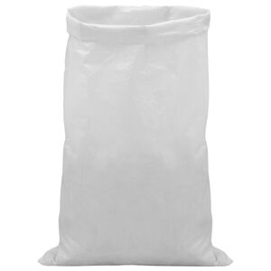 vidaXL Sacos tejidas 50 uds. Blanco 60 x 110 cm PP