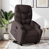 vidaXL Sillón eléctrico reclinable elevable de tela marrón oscuro