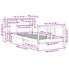 vidaXL Cama con estantería sin colchón madera maciza de pino 90x190 cm