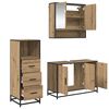 vidaXL Juego de muebles de ba&ntilde;o con caj&oacute;n 3 pcs Roble artesanal