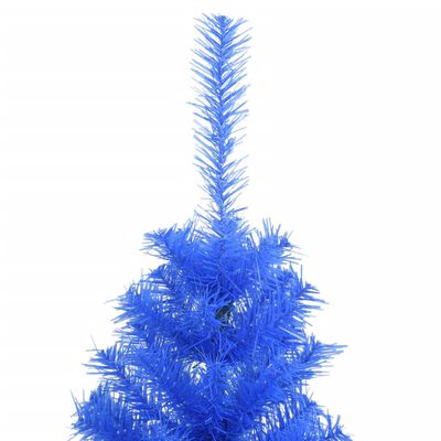 vidaXL Árbol de Navidad artificial con soporte PVC azul 150 cm
