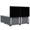 vidaXL Cama box spring con colch&oacute;n terciopelo gris oscuro 180x200 cm