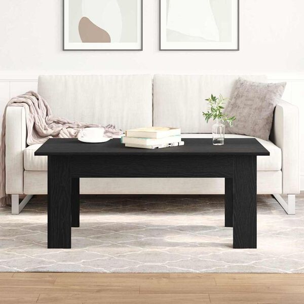 vidaXL Mesa de Café Roble Negro 100 x 60 x 42 cm Madera de ingeniería