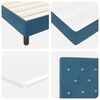 vidaXL Cama tipo Box Spring Azul Oscuro 200 x 160 cm Terciopelo