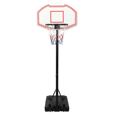 vidaXL Canasta de baloncesto polietileno blanco 237-307 cm