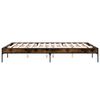 vidaXL Estructura cama madera ingenier&iacute;a metal roble ahumado 150x200cm