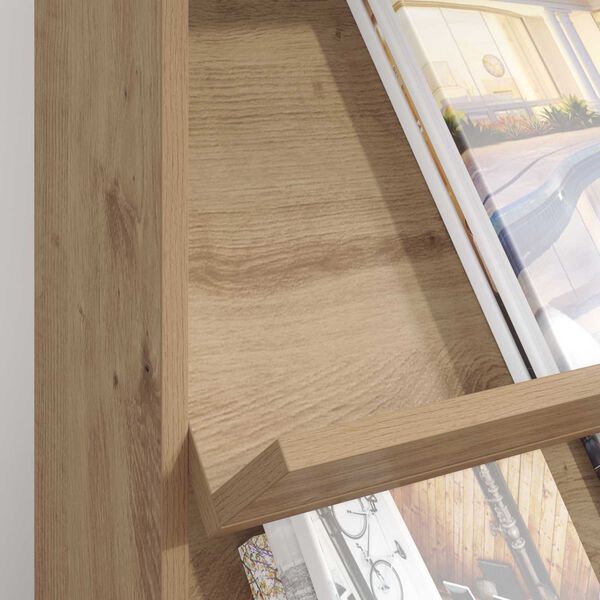 vidaXL Estante de revistas Roble artesanal 70 x 41 x 156 cm