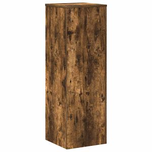 vidaXL Soportes de plantas madera ingenier&iacute;a roble ahumado 33x33x100cm
