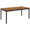 vidaXL Mesa de cena de jard&iacute;n Natural y negro 147 x 88,5 x 75 cm