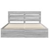 vidaXL Estructura de cama con cabecera Gris Sonoma 180 x 200 cm