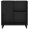vidaXL Mueble para discos madera contrachapada negro 84,5x38x89 cm