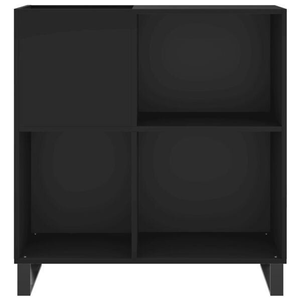 vidaXL Mueble para discos madera contrachapada negro 84,5x38x89 cm