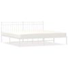 vidaXL Estructura cama sin colch&oacute;n con cabecero metal blanco 193x203cm