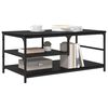 vidaXL Mesa de Caf&eacute; Roble Negro 90 x 49 x 40 cm Madera contrachapada