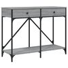 vidaXL Mesa consola madera de ingenier&iacute;a gris Sonoma 100x39x78,5 cm