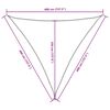 vidaXL Toldo de vela triangular tela Oxford blanco 4x4x4 m
