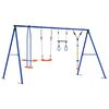 vidaXL Juego de Columpios Exterior Multicolor acero y PE