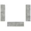 vidaXL Conjunto de mueble de TV 6 pcs Gris Concreto