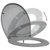 vidaXL Asiento de WC Gris 44,8 x 37,3 x 4,2 cm Duroplast